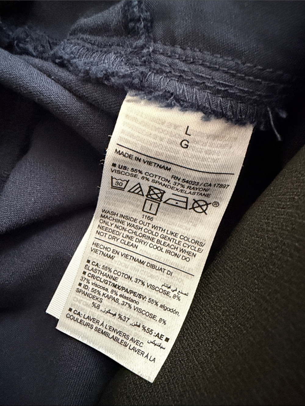 Old Navy wide leg pull on pants in a lighter Navy color - Picture 4 of 6